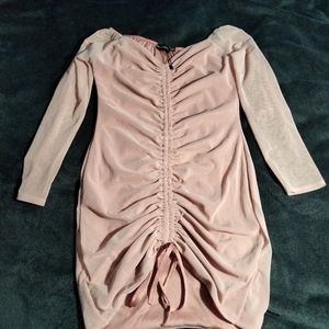 Ruçched Peach Dress
